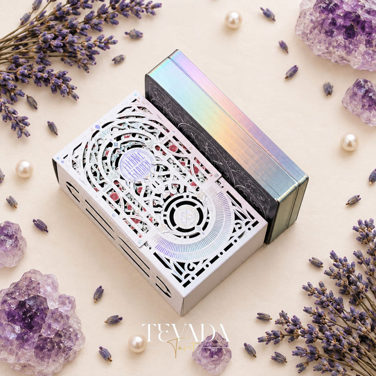 Eternal Garden Tarot Prism Edition holographic floral Indie Tarot Deck for luminous daily pulls