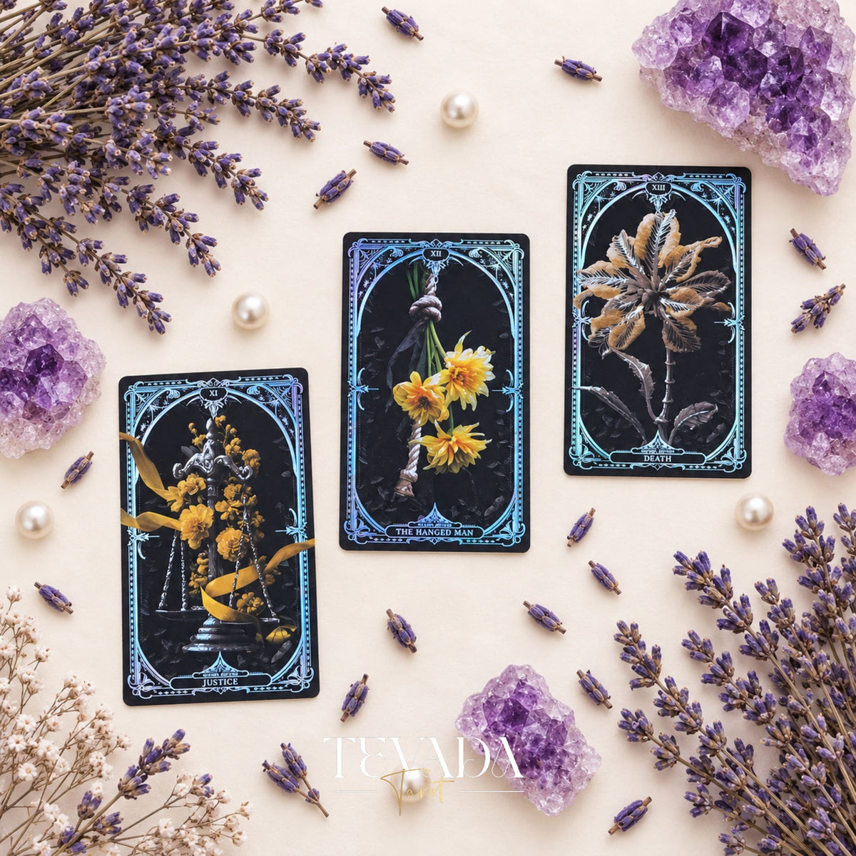 Eternal Garden Tarot Prism Edition holographic floral Indie Tarot Deck for luminous daily pulls