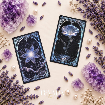 Eternal Garden Tarot Prism Edition holographic floral Indie Tarot Deck for luminous daily pulls