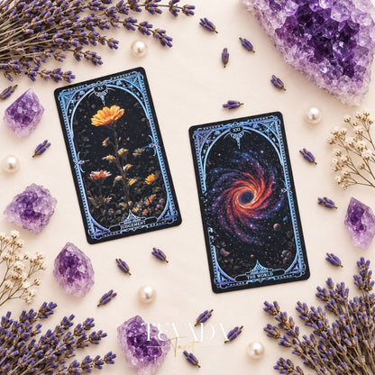 Eternal Garden Tarot Prism Edition holographic floral Indie Tarot Deck for luminous daily pulls