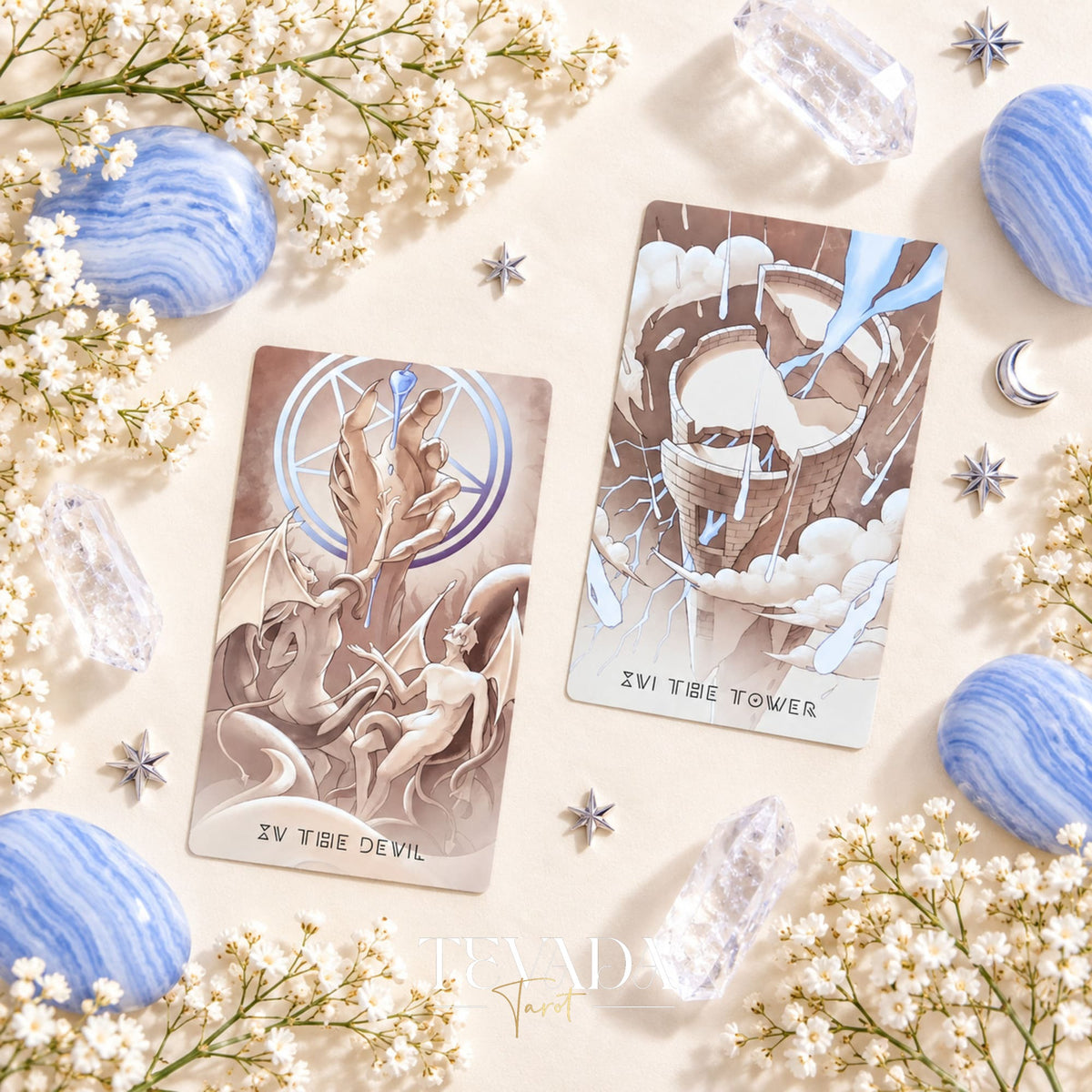 Ethereal Poetry Tarot Limited prismatic Indie Tarot Deck for dreamy daily readings