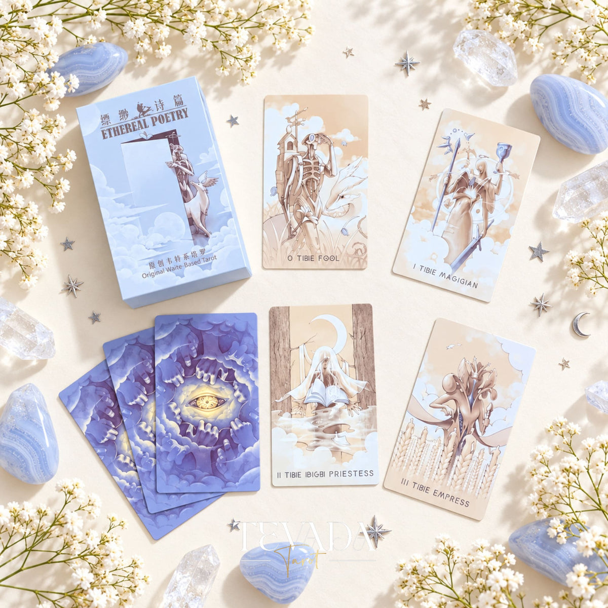 Ethereal Poetry Tarot Limited prismatic Indie Tarot Deck for dreamy daily readings