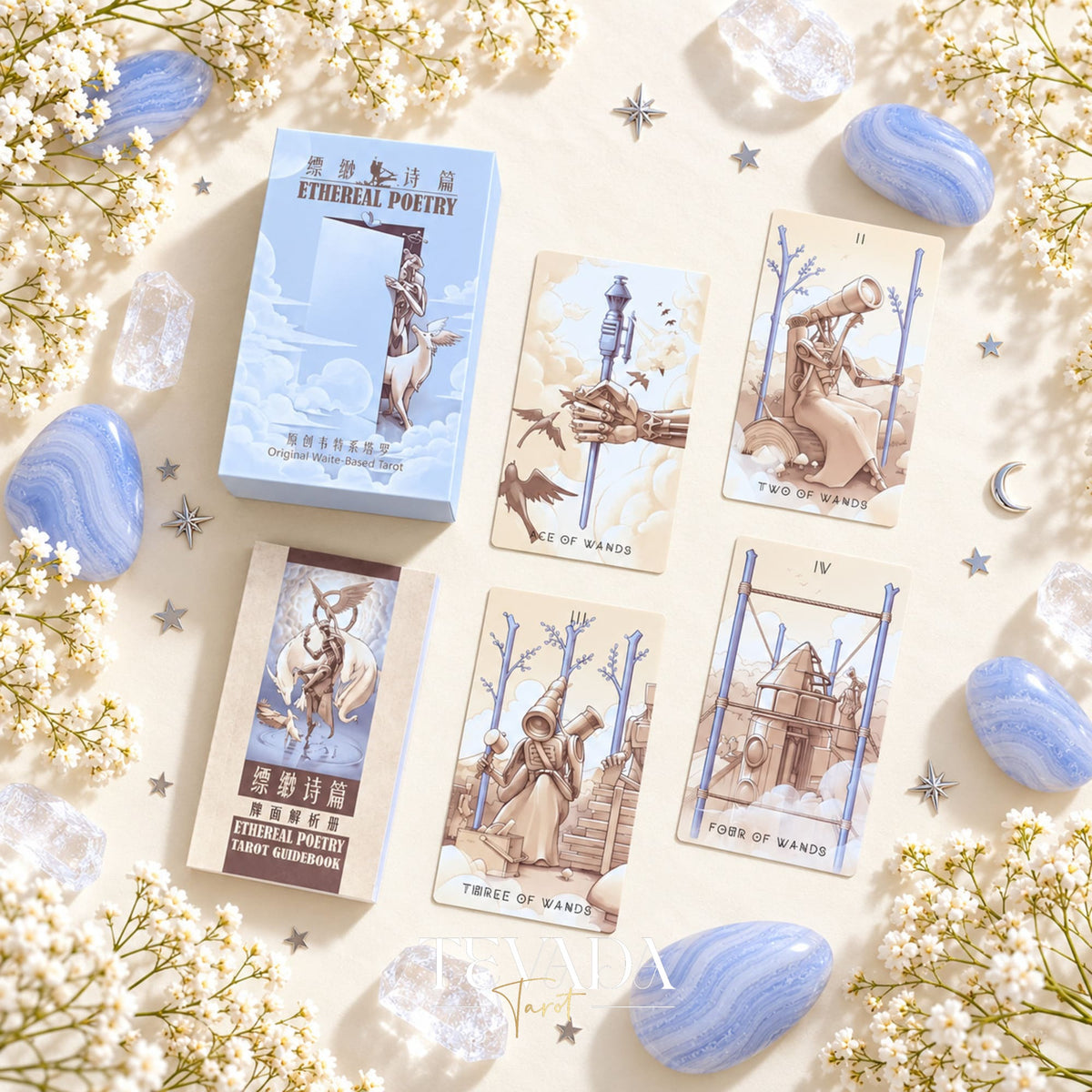Ethereal Poetry Tarot Limited prismatic Indie Tarot Deck for dreamy daily readings