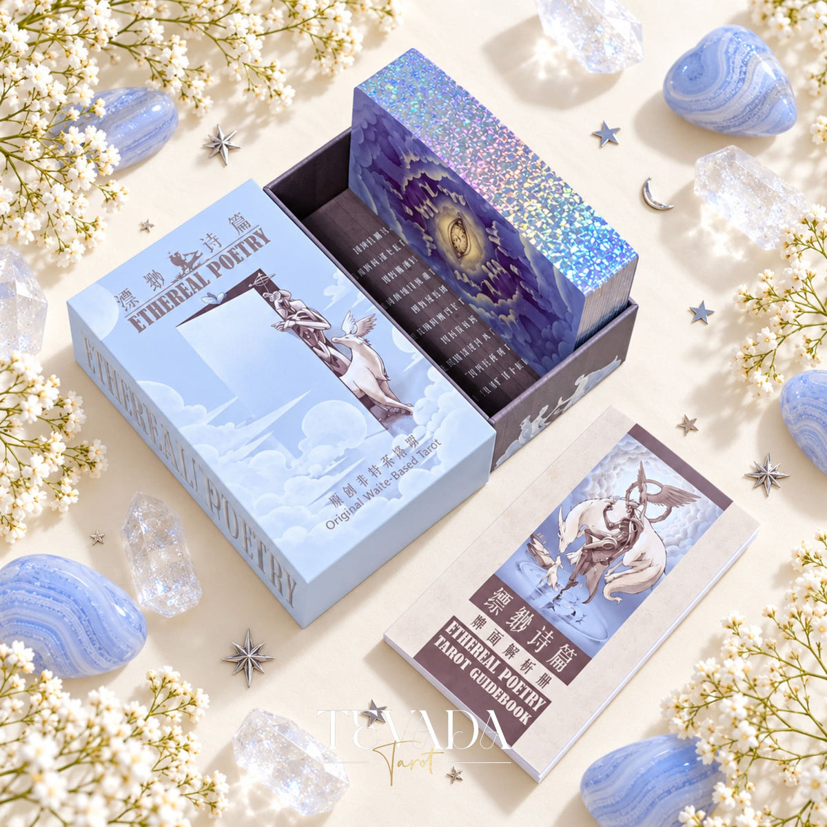Ethereal Poetry Tarot Limited prismatic Indie Tarot Deck for dreamy daily readings
