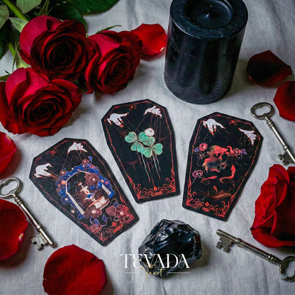 Fate Strings Lenormand Deck featuring gothic marionette art for intuitive divination and destiny work.