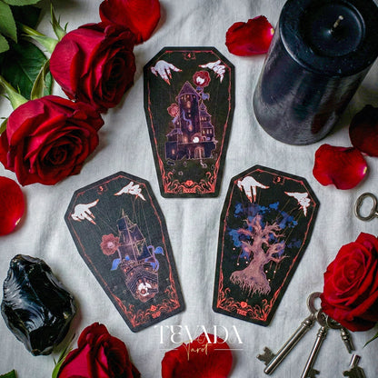 Fate Strings Lenormand Deck featuring gothic marionette art for intuitive divination and destiny work.