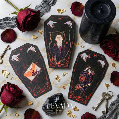 Fate Strings Lenormand Deck featuring gothic marionette art for intuitive divination and destiny work.