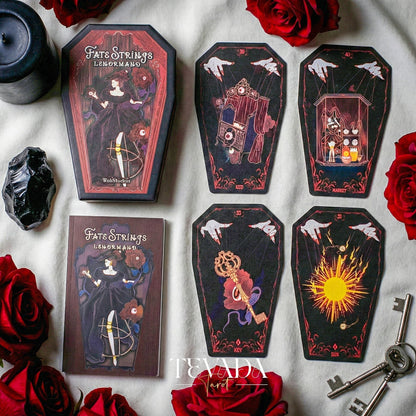 Fate Strings Lenormand Deck featuring gothic marionette art for intuitive divination and destiny work.