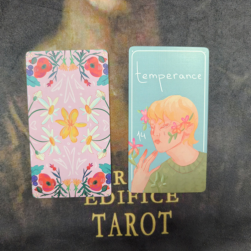Glimmer City Tarot Deck soft pink hand-painted tarot cards for daily reflection