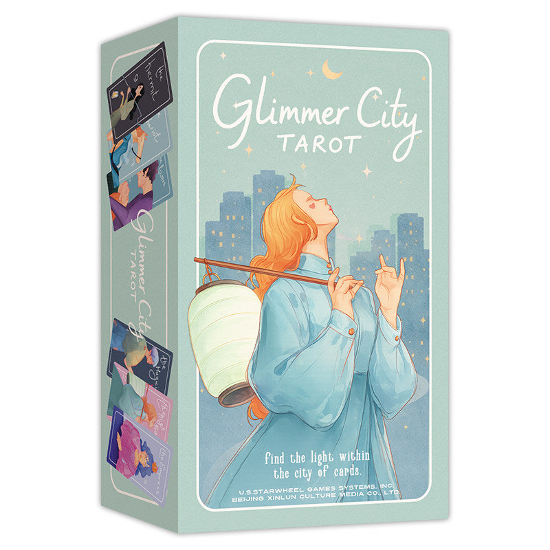 Glimmer City Tarot Deck soft pink hand-painted tarot cards for daily reflection