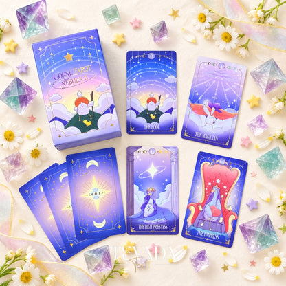 Goose Tarot NEBULA II playful goose cards with gold details for joyful daily readings