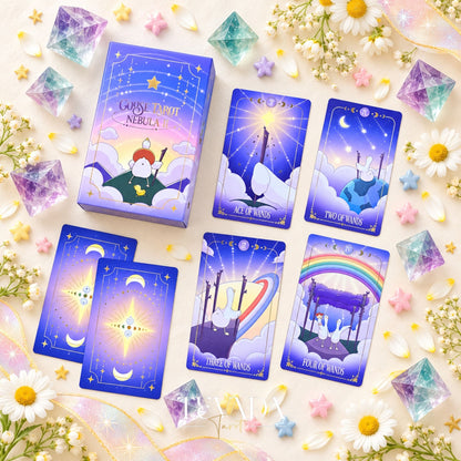 Goose Tarot NEBULA II playful goose cards with gold details for joyful daily readings