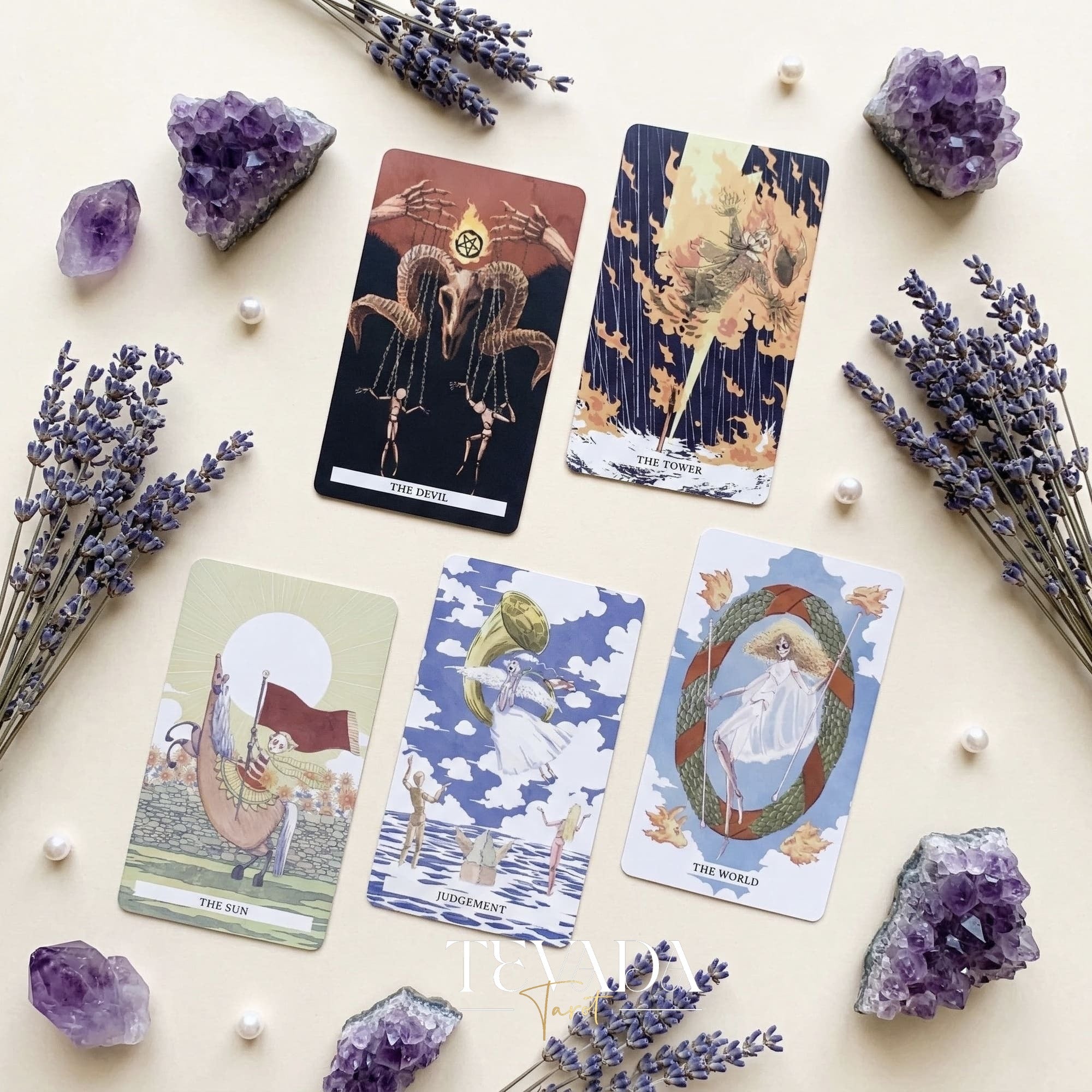 I Am Not a Doll Tarot whimsical puppet style Indie Tarot Cards for shadow work and self reflection.