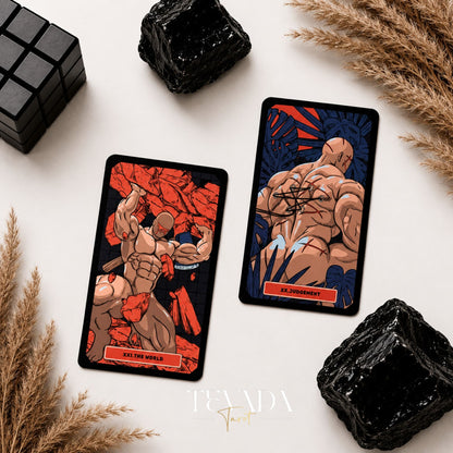 Kinky Tarot dark red-black Indie Tarot Deck for shadow work and self-truth