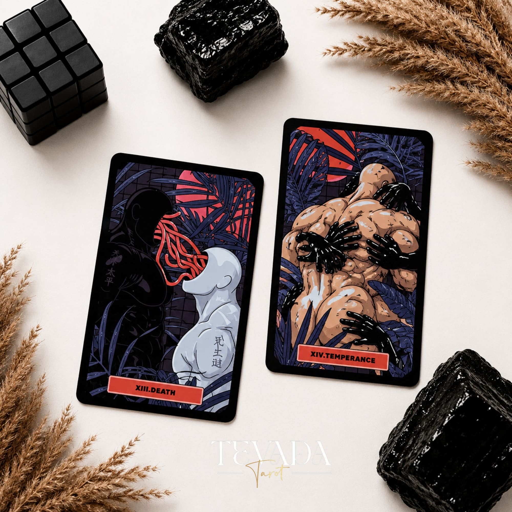 Kinky Tarot dark red-black Indie Tarot Deck for shadow work and self-truth
