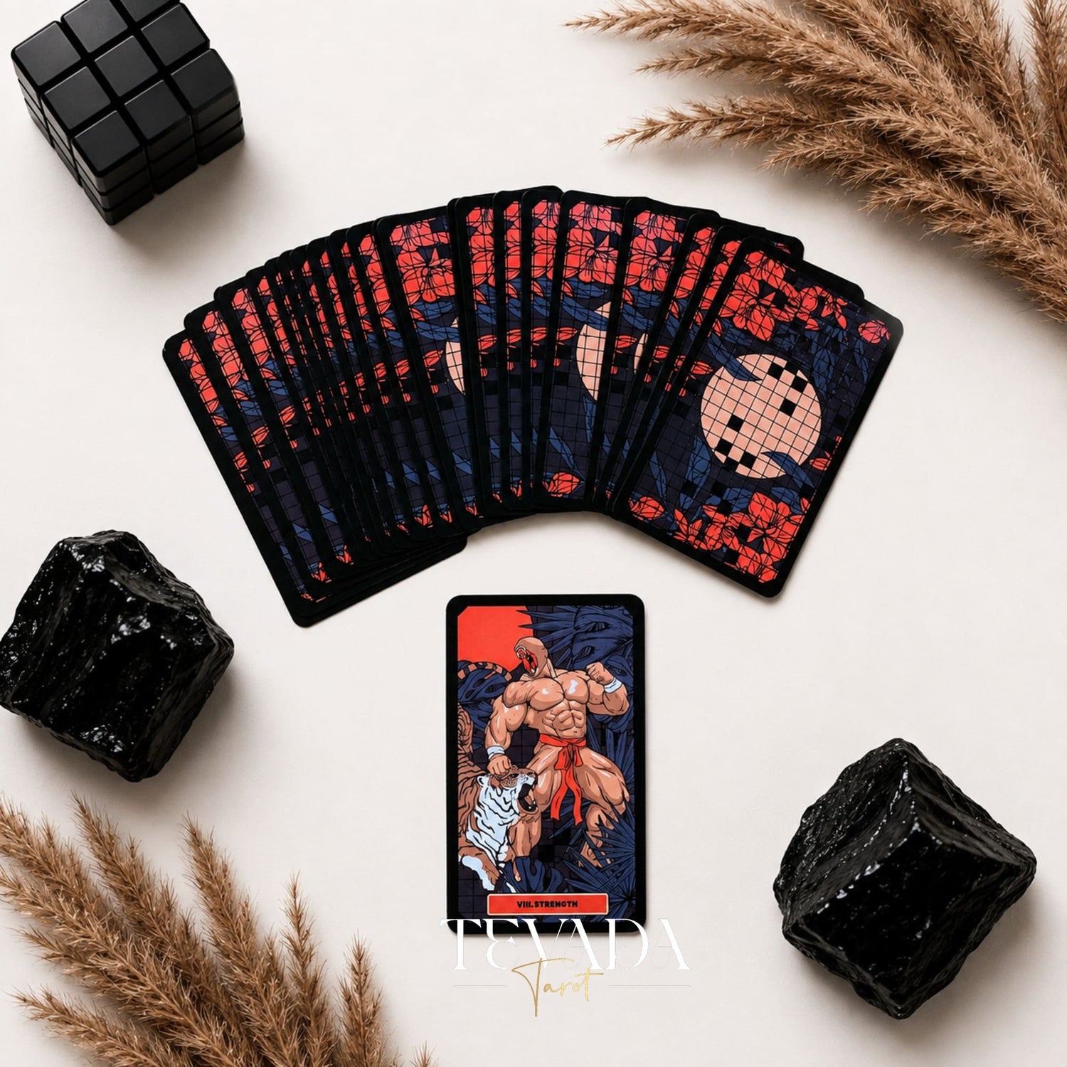 Kinky Tarot dark red-black Indie Tarot Deck for shadow work and self-truth
