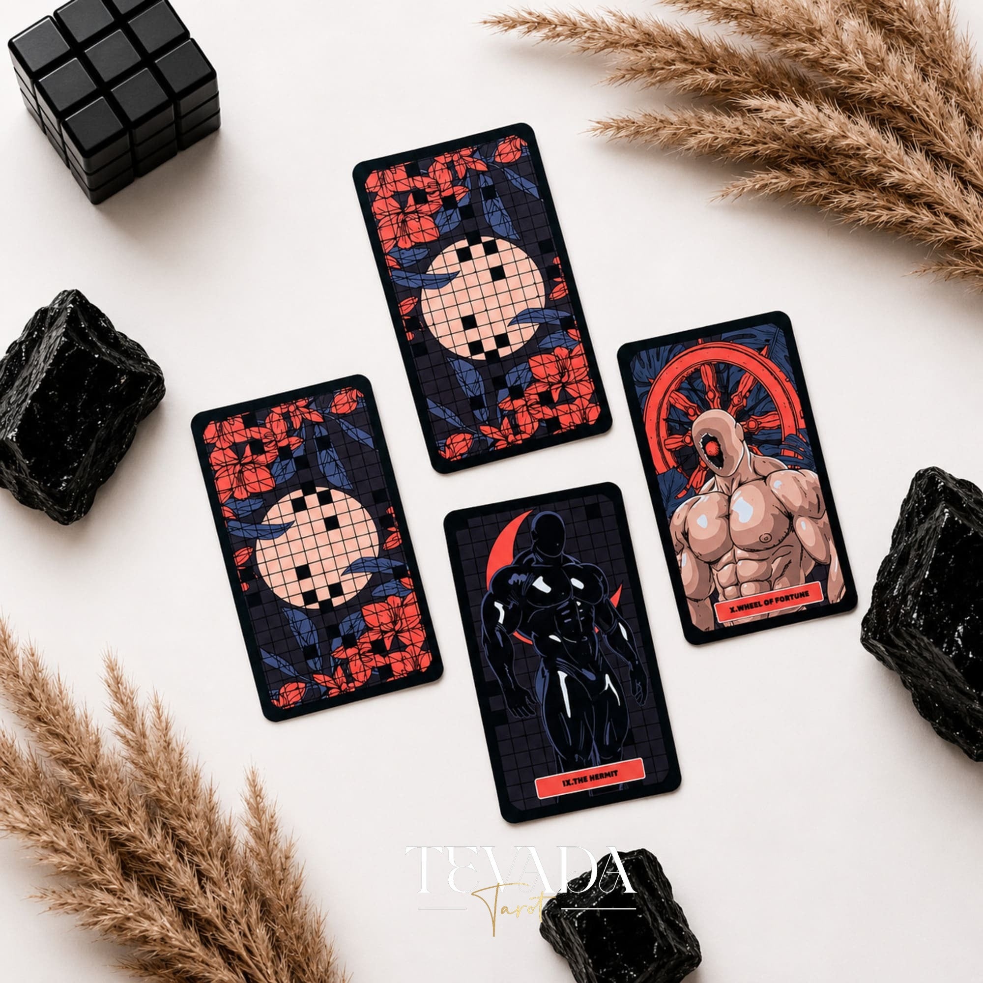 Kinky Tarot dark red-black Indie Tarot Deck for shadow work and self-truth