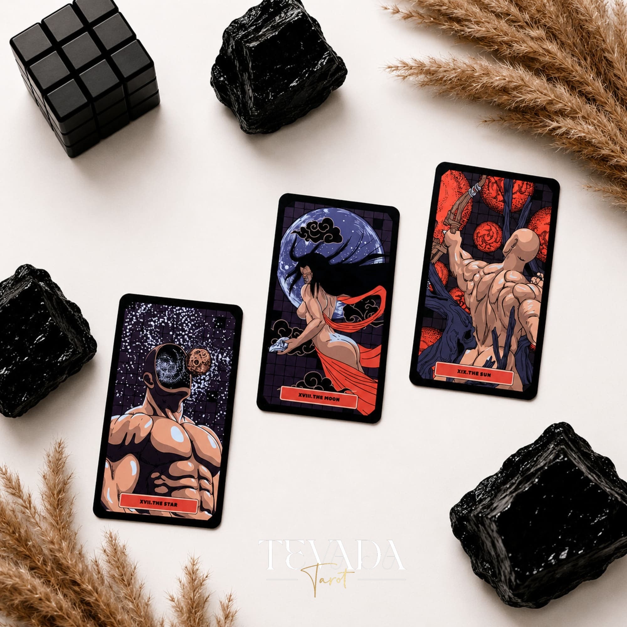 Kinky Tarot dark red-black Indie Tarot Deck for shadow work and self-truth