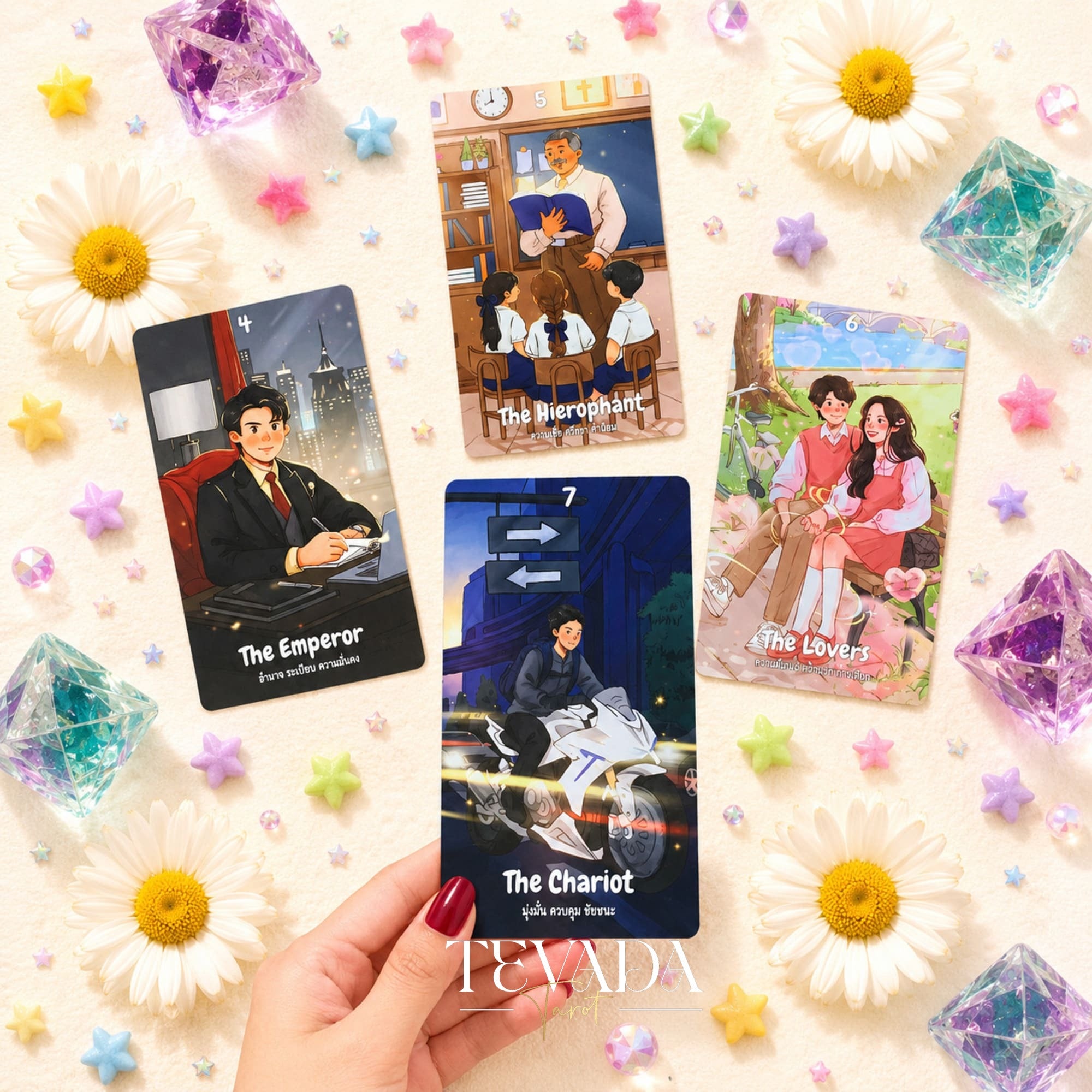 Lala Soul Tarot Deck hand-drawn Thai Indie Tarot Deck for gentle daily reflection