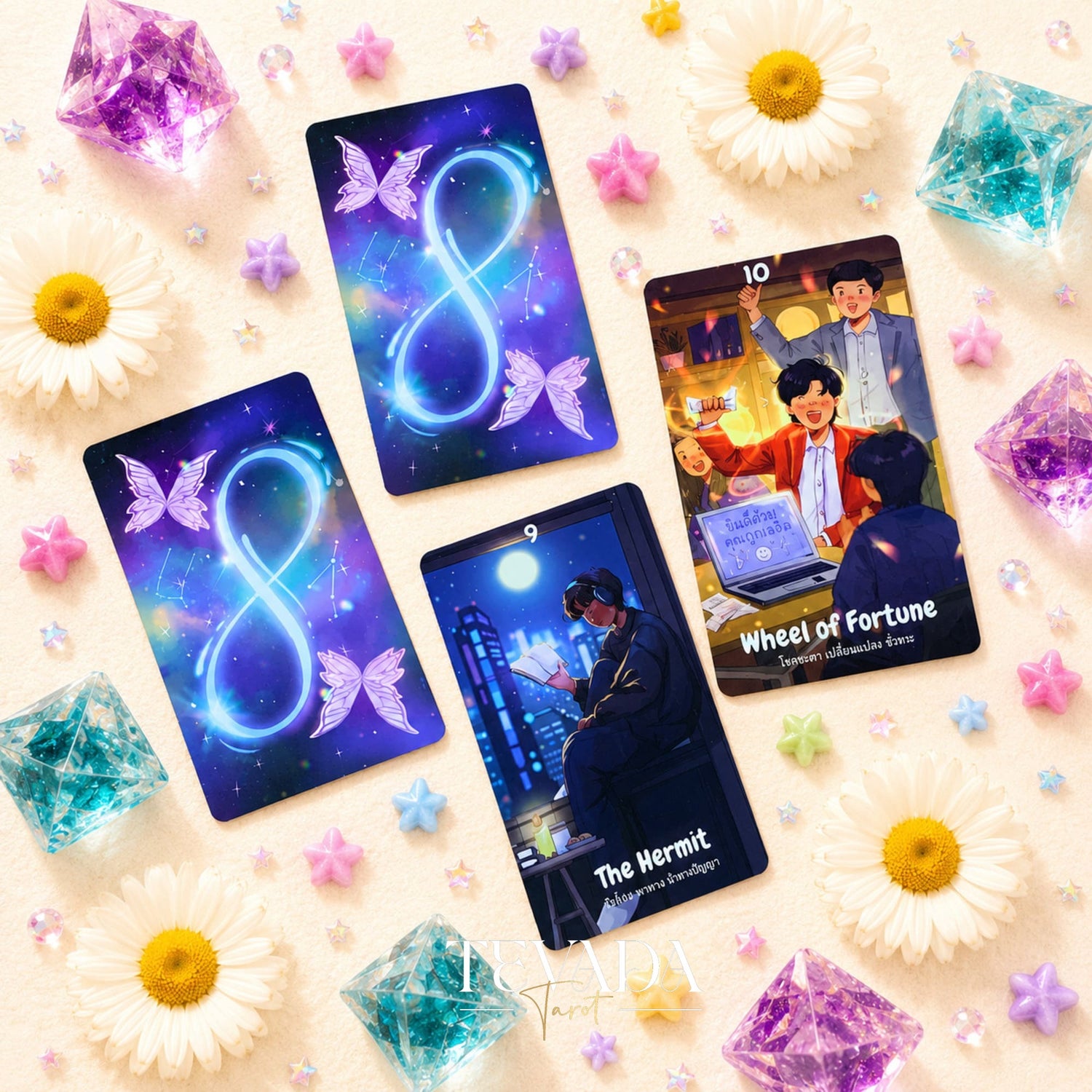 Lala Soul Tarot Deck hand-drawn Thai Indie Tarot Deck for gentle daily reflection