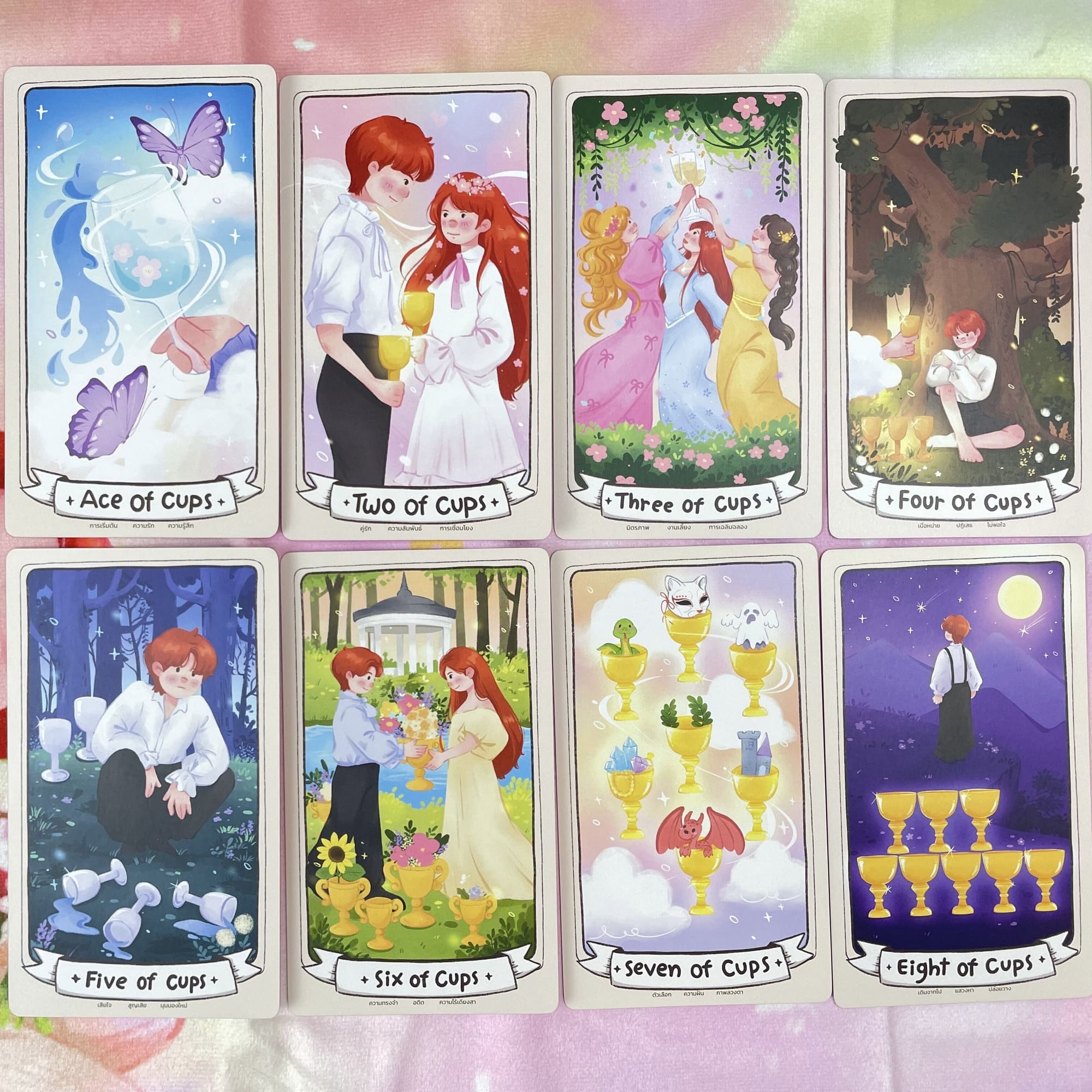 LaLunar Fortune Tarot Deck pastel Thai artist cards for gentle love readings