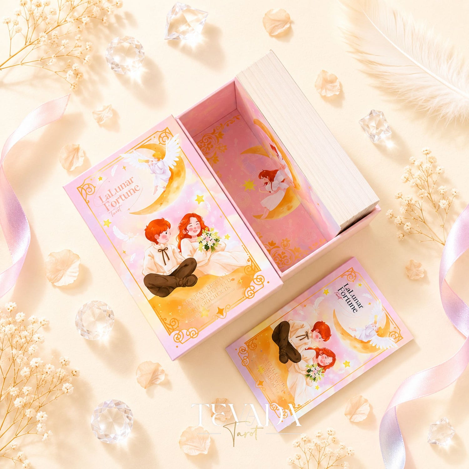 LaLunar Fortune Tarot Deck pastel Thai artist cards for gentle love readings