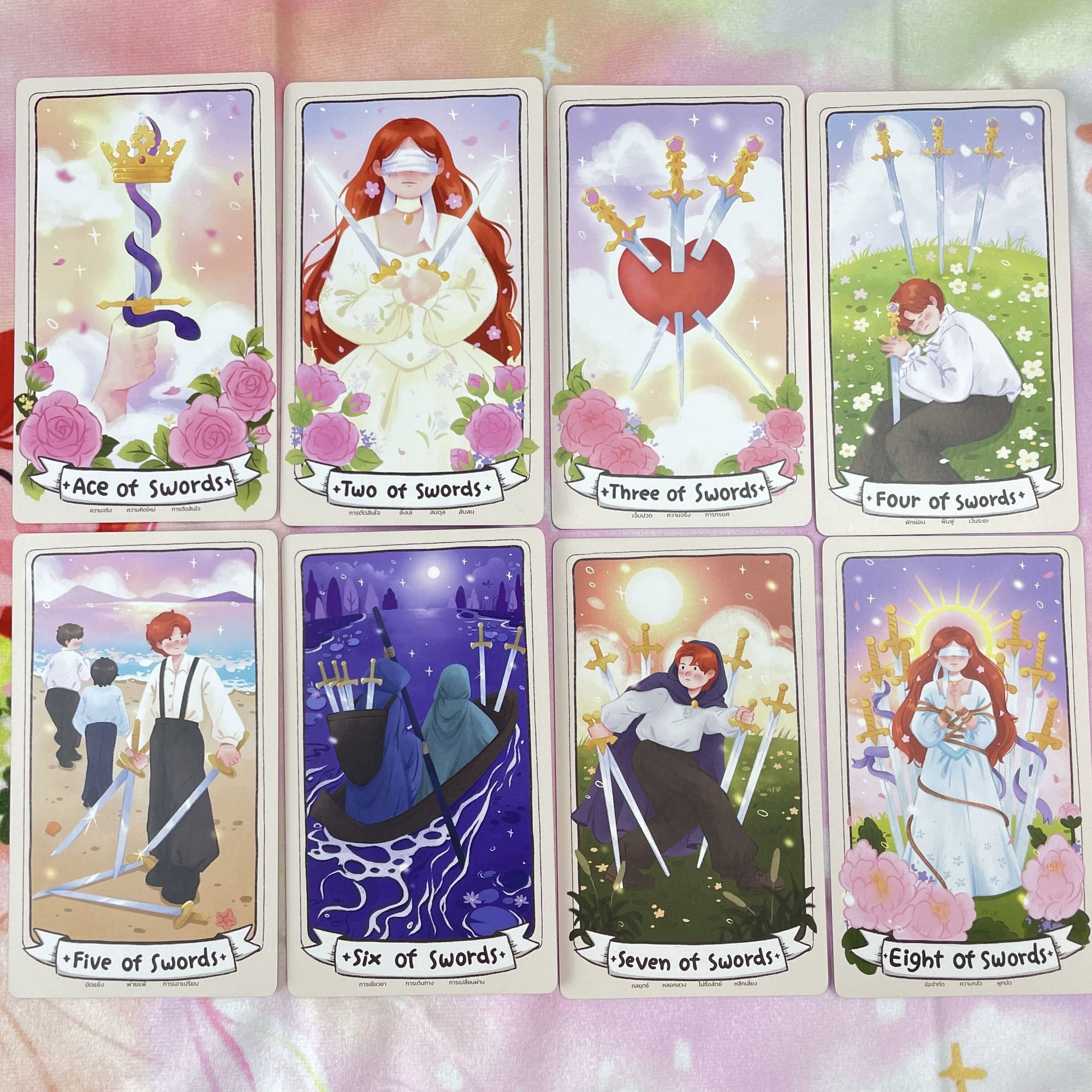 LaLunar Fortune Tarot Deck pastel Thai artist cards for gentle love readings