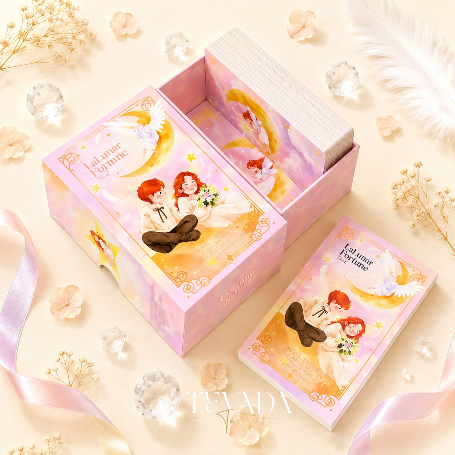 LaLunar Fortune Tarot Deck pastel Thai artist cards for gentle love readings