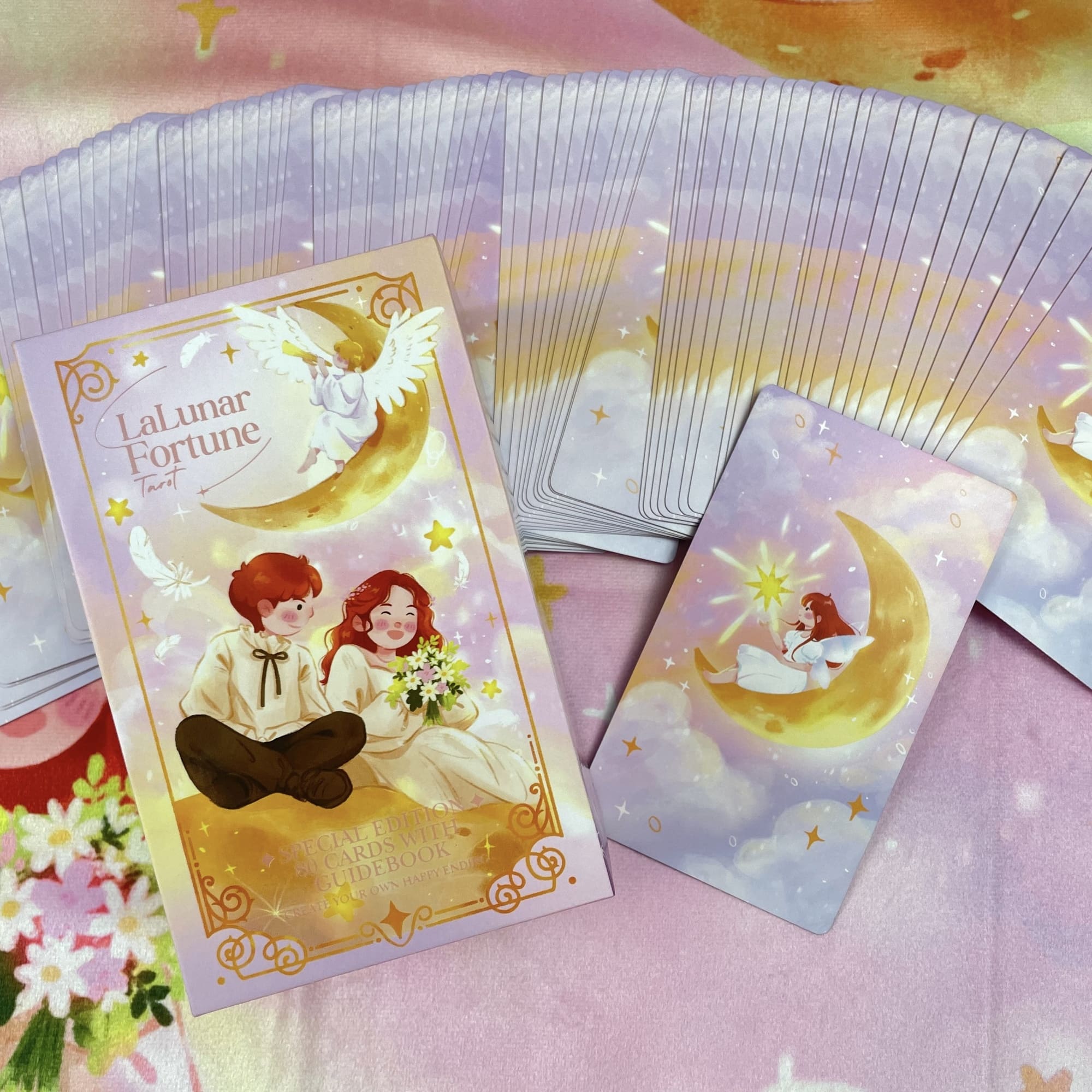 LaLunar Fortune Tarot Deck pastel Thai artist cards for gentle love readings