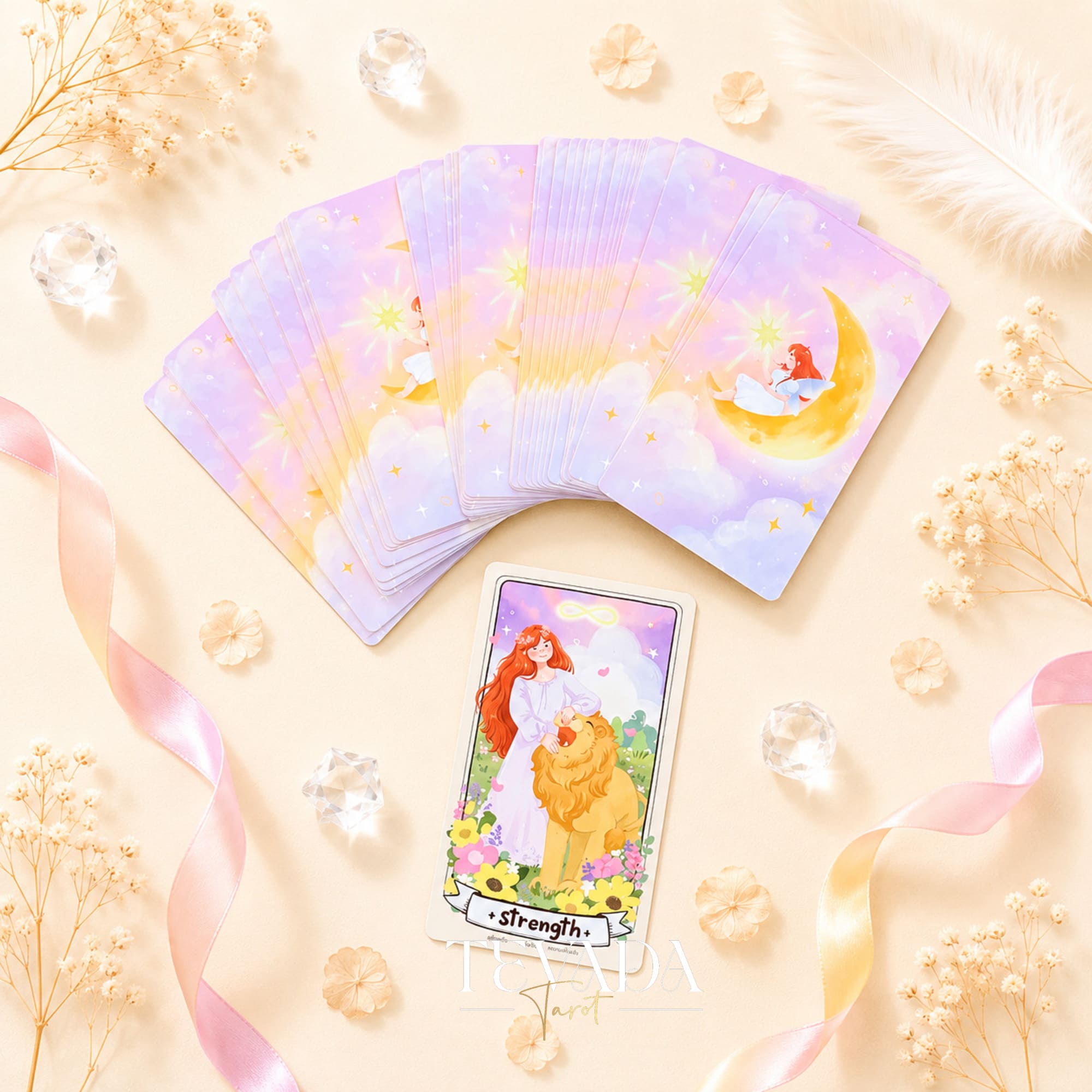 LaLunar Fortune Tarot Deck pastel Thai artist cards for gentle love readings