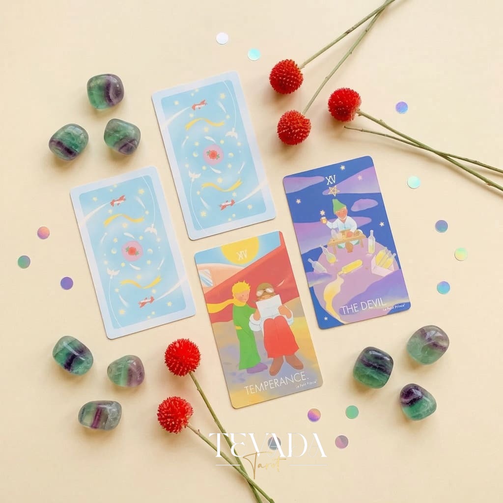 Tarot Deck de Le Petit Prince Luna, las caprichosas cartas del Tarot Indie del Principito para la curación y la autorreflexión.