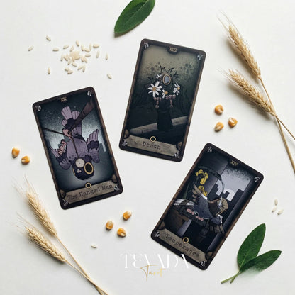 Little Pigeon Tarot whimsical animal Indie Tarot Deck for shadow work and quiet self-reflection.