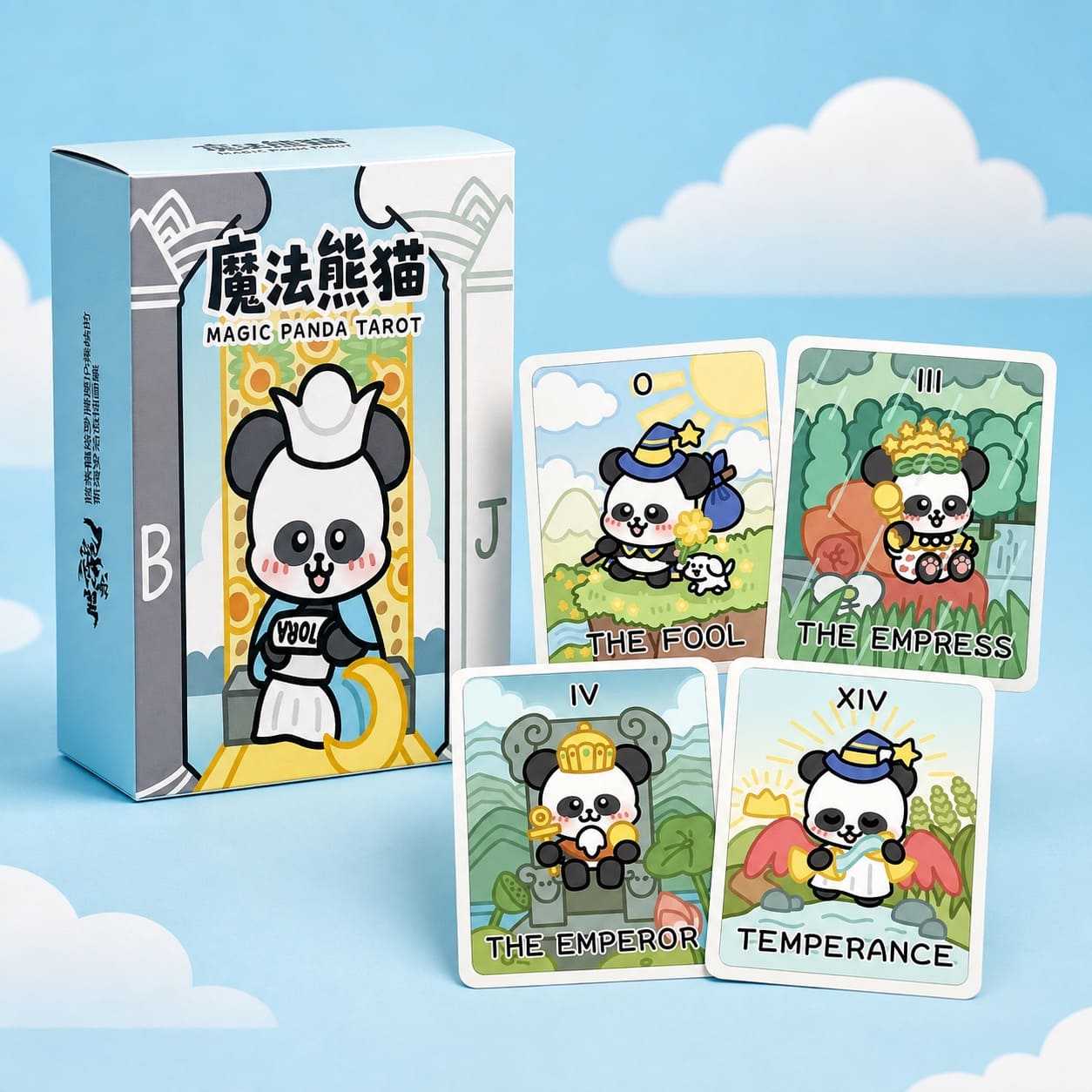 Magic Panda Tarot whimsical pocket-size card set for inner child healing and gentle daily reflection