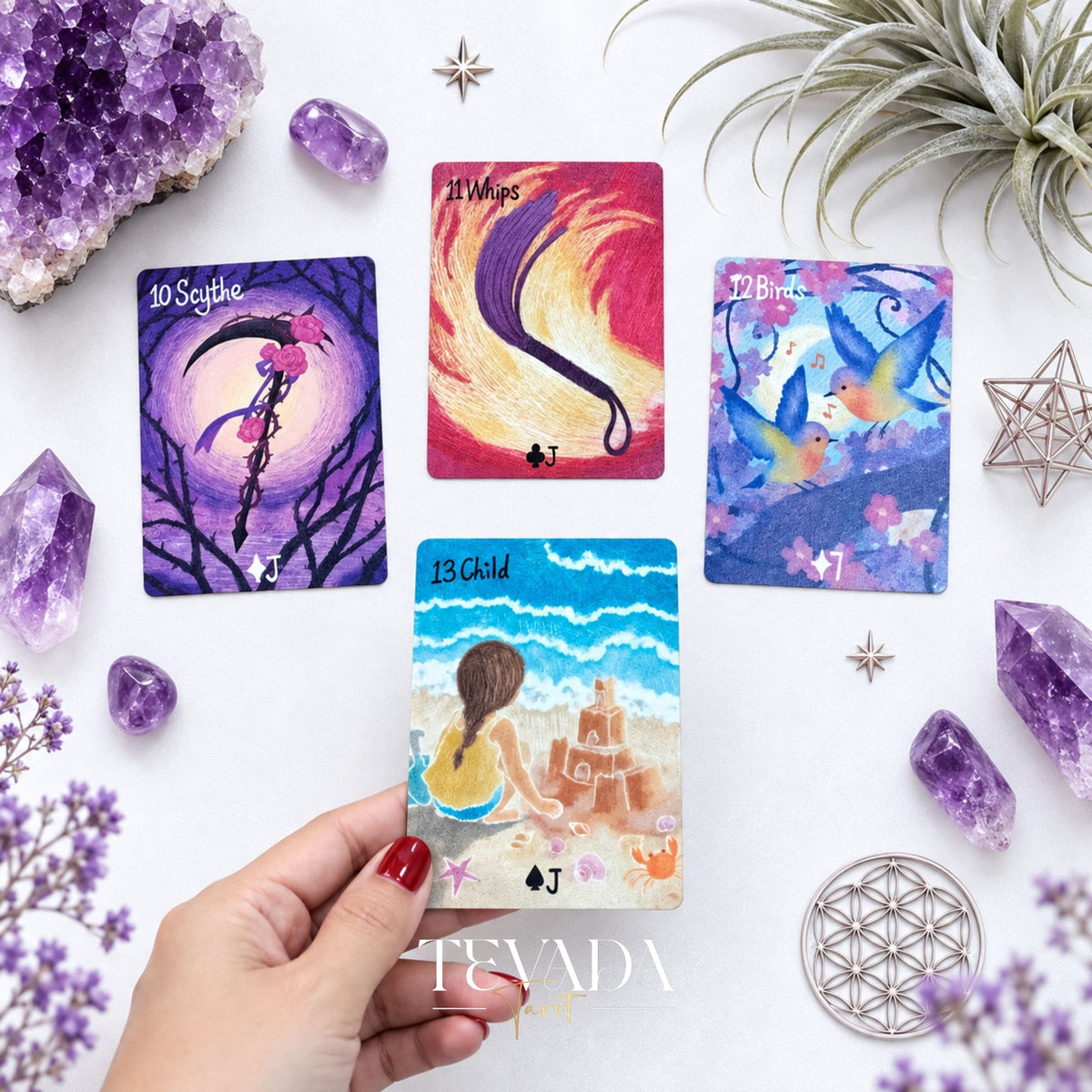 Mid-summer Whispers Lenormand Classic Edition purple box oracle cards for gentle daily readings