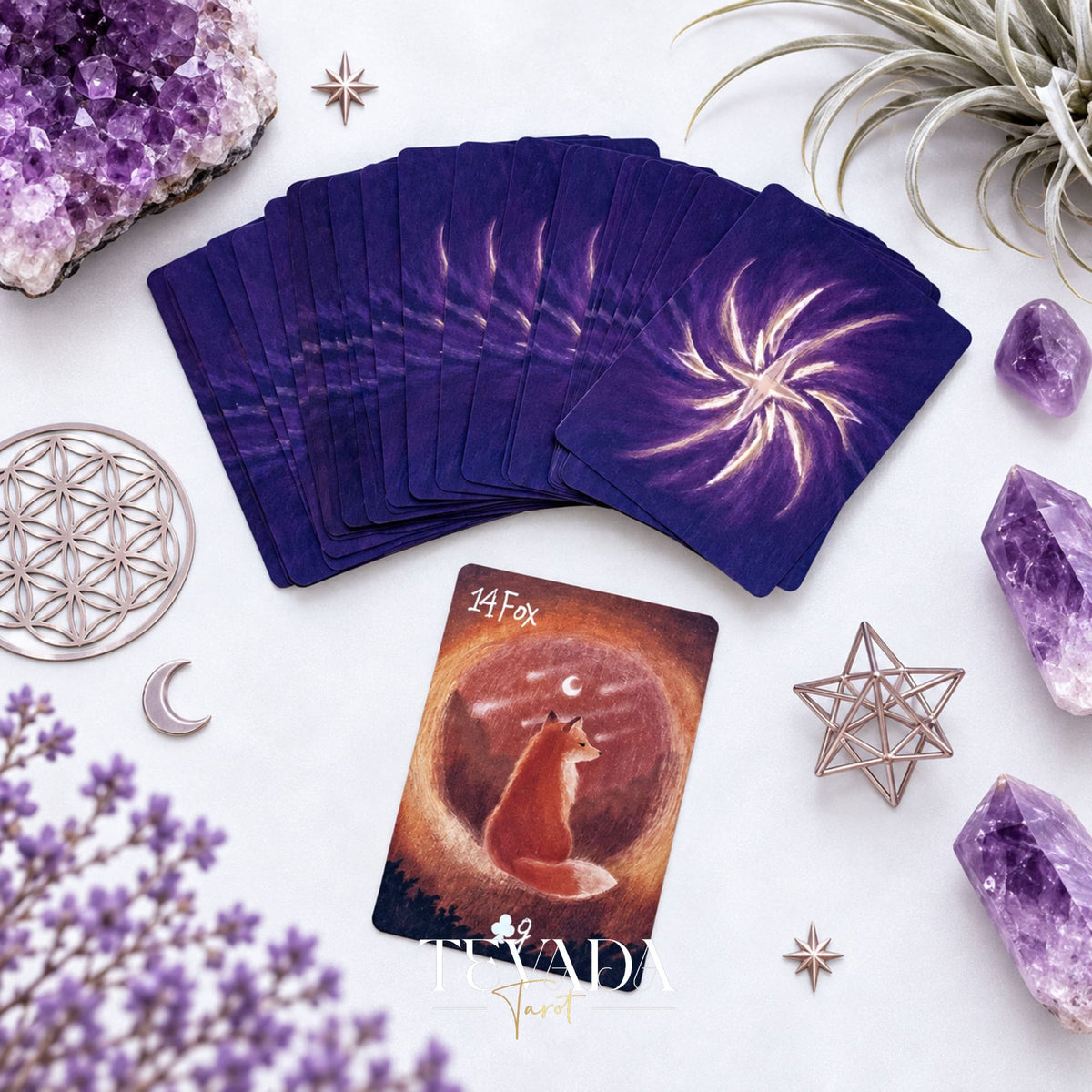 Mid-summer Whispers Lenormand Classic Edition purple box oracle cards for gentle daily readings