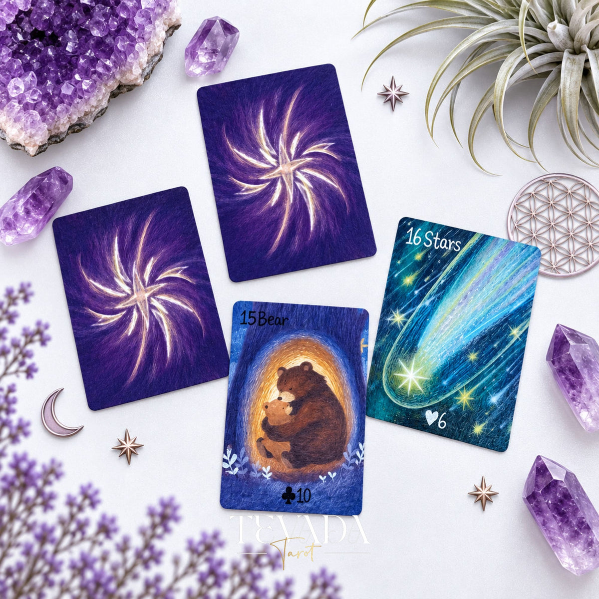 Mid-summer Whispers Lenormand Classic Edition purple box oracle cards for gentle daily readings