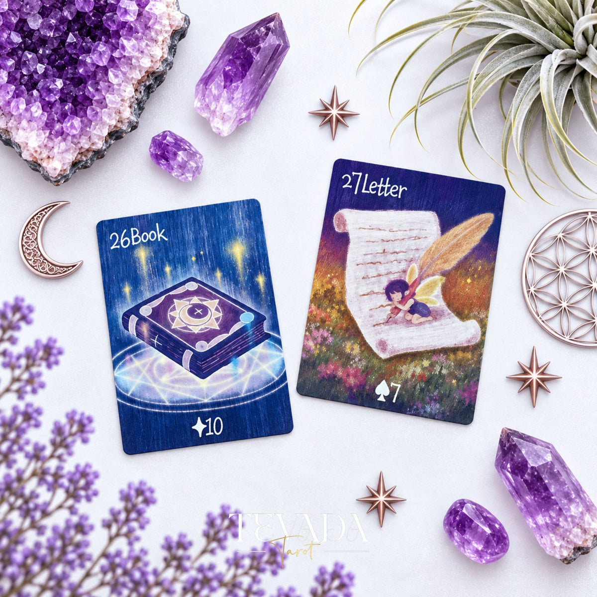 Mid-summer Whispers Lenormand Classic Edition purple box oracle cards for gentle daily readings