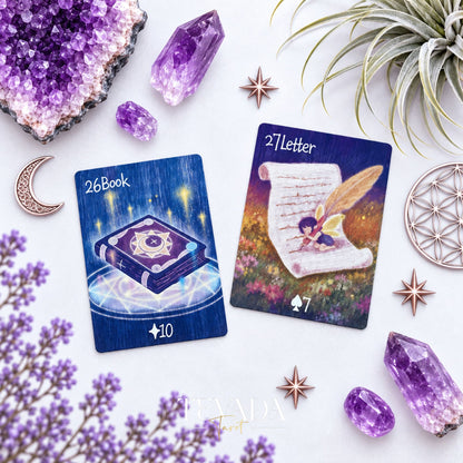 Mid-summer Whispers Lenormand Classic Edition purple box oracle cards for gentle daily readings