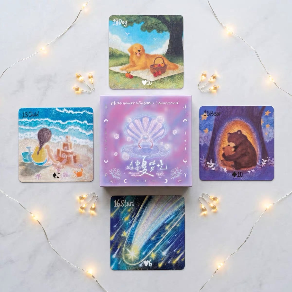 Mid-summer Whispers Lenormand Deck Special and Classic Edition oracle cards for gentle daily readings
