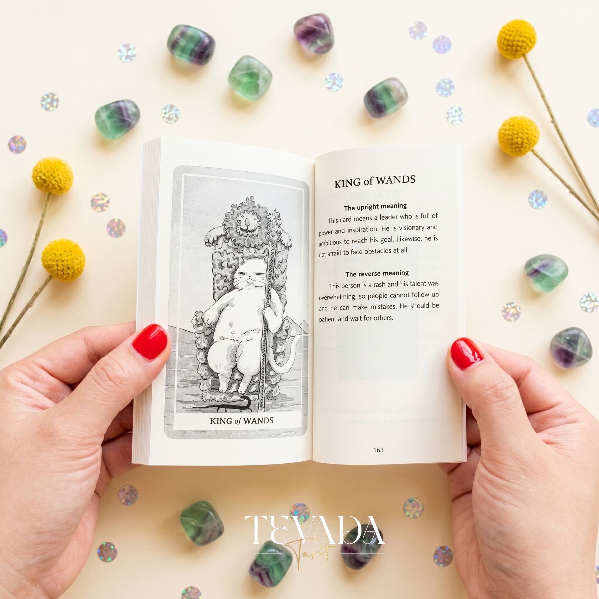 Nimn White Cat Tarot cute cartoon indie tarot deck with holographic silver edges for inner child healing.