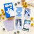 Nimn White Cat Tarot cute cartoon indie tarot deck with holographic silver edges for inner child healing.