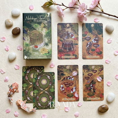 Nishikigoi Tarot whimsical Japanese koi Indie Tarot Deck for daily ritual and deep self-reflection.
