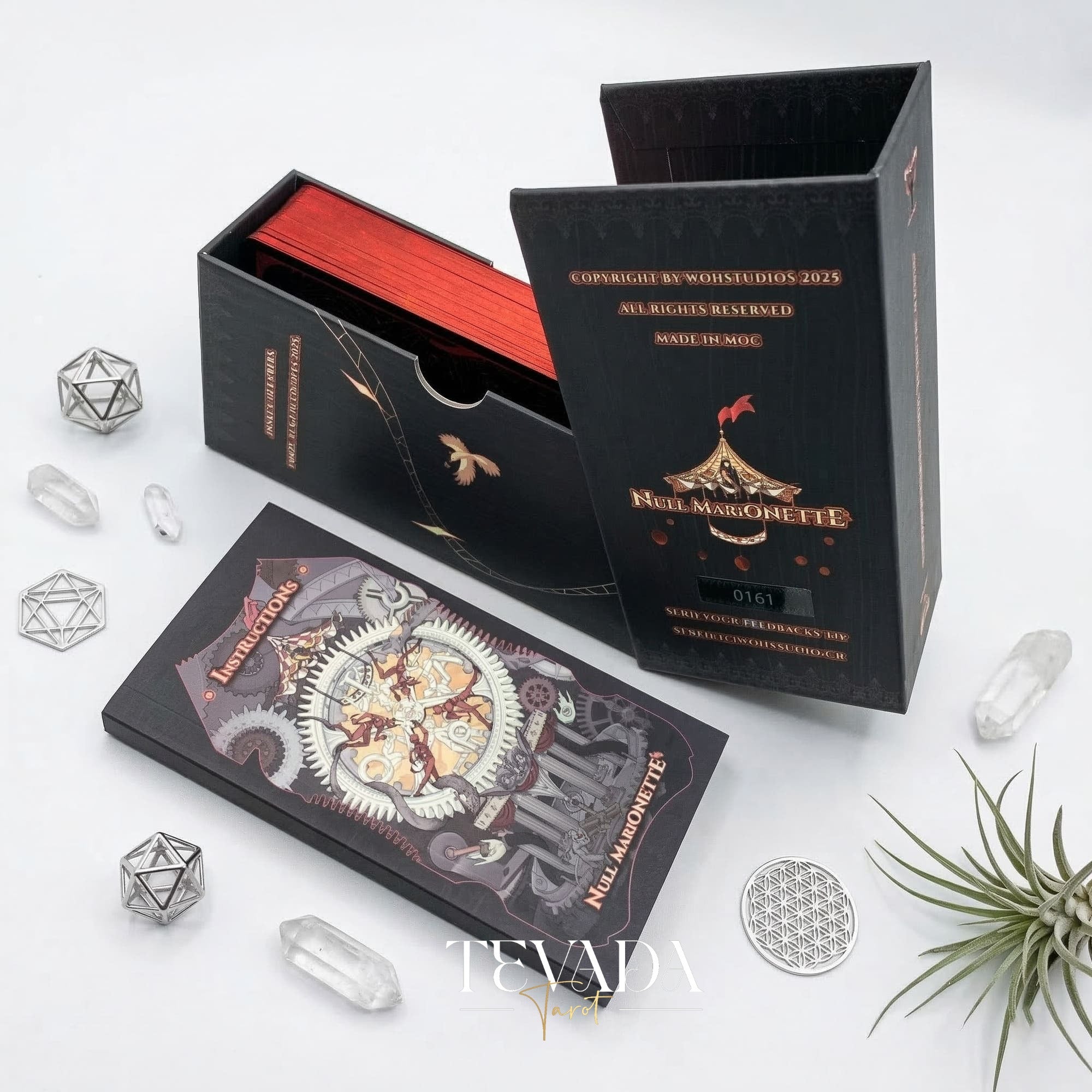 Null Marionette Tarot Deck DELUXE dark fantasy Indie Tarot cards for deep shadow work and healing.