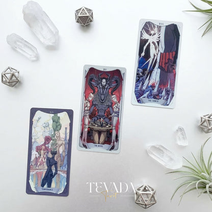 Null Marionette Tarot Deck DELUXE dark fantasy Indie Tarot cards for deep shadow work and healing.