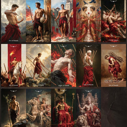 Pact of the Arcana Tarot dark romance deck with red gilded edges for shadow reflection