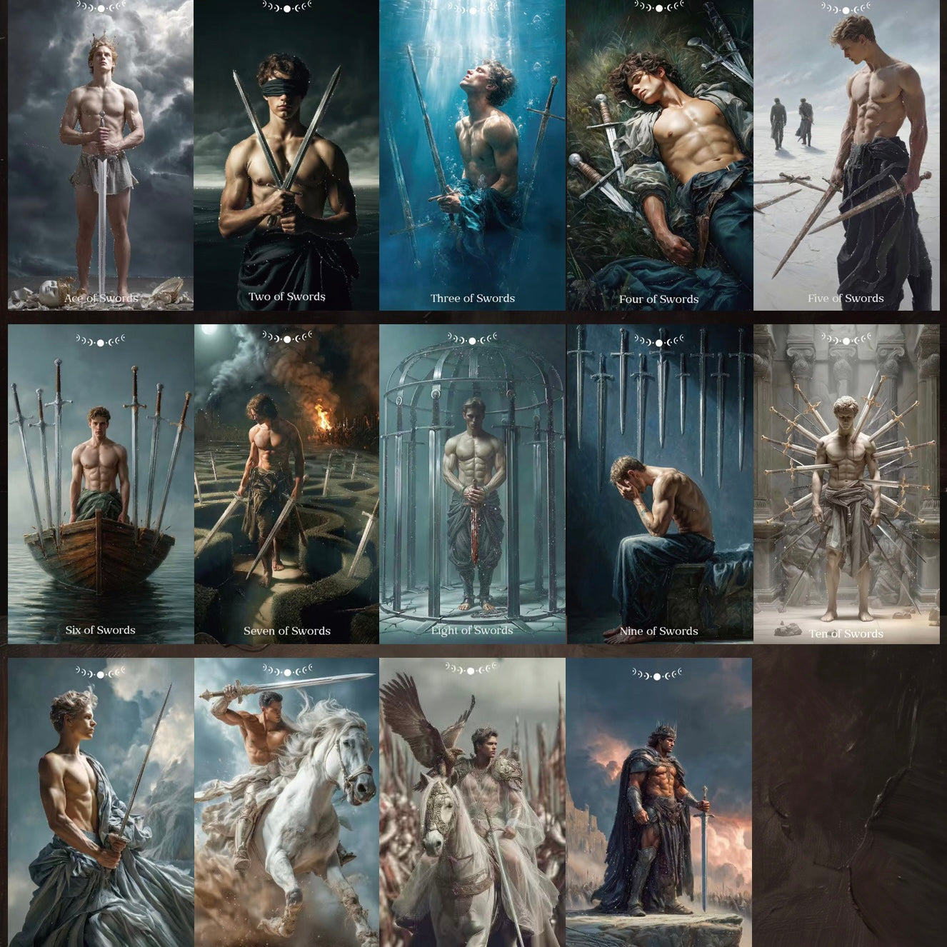 Pacte du Tarot Arcanes, jeu de romance sombre avec bords dorés rouges pour la réflexion des ombres