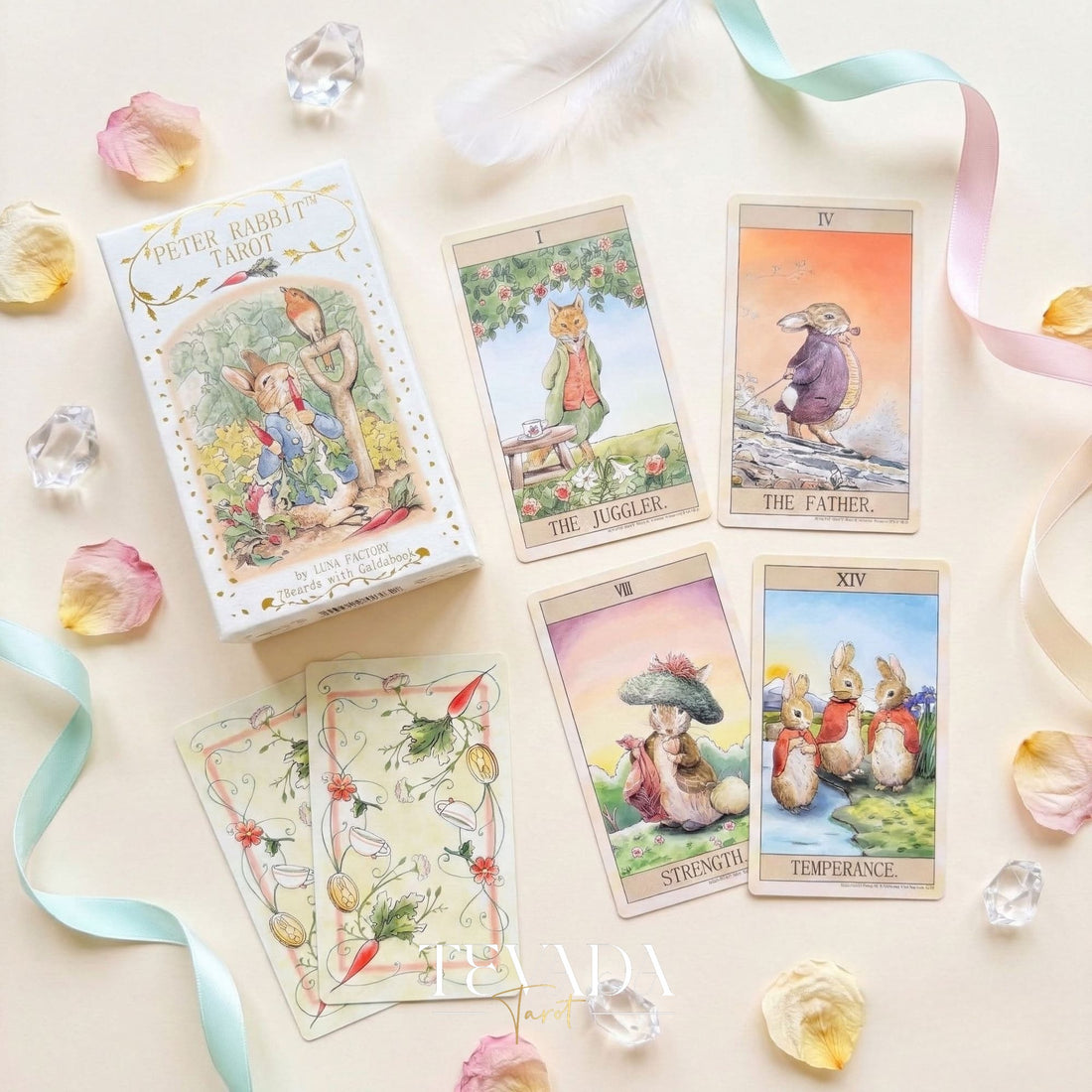 Peter Rabbit Tarot by Luna Factory whimsical nostalgic Indie Tarot cards for gentle self reflection and daily rituals.