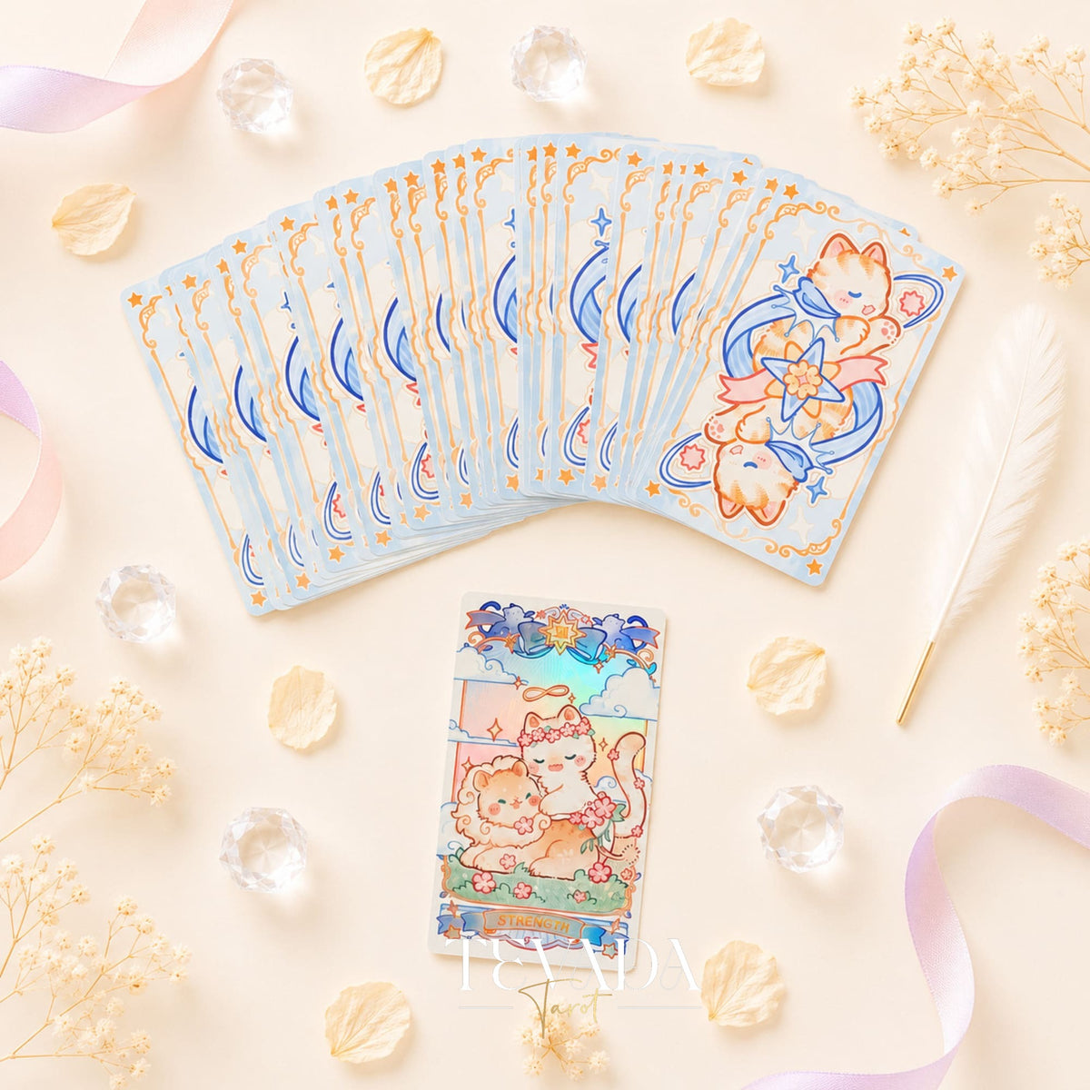 Jeu de tarot illustré fantaisiste Polly&