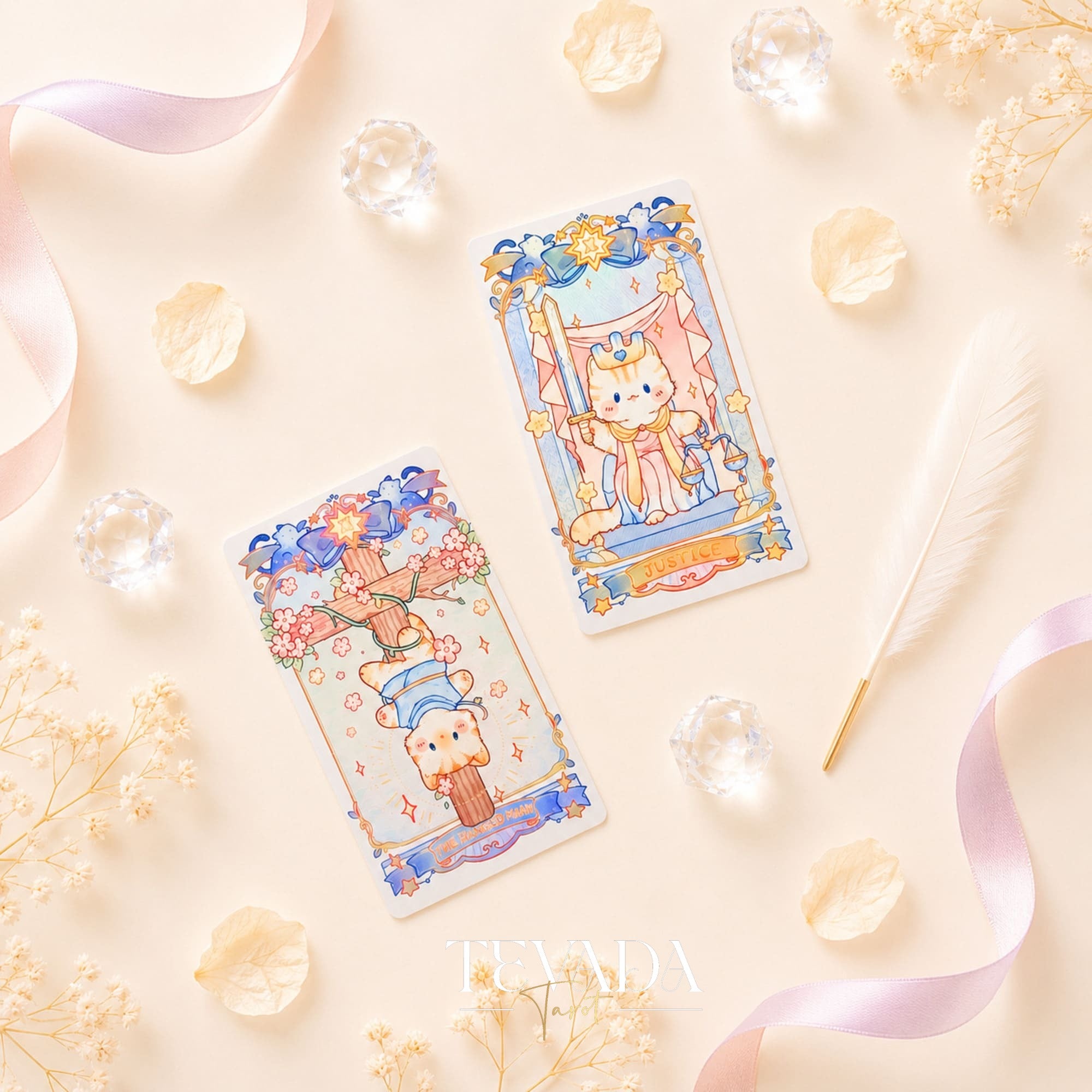 Jeu de tarot illustré fantaisiste Polly&