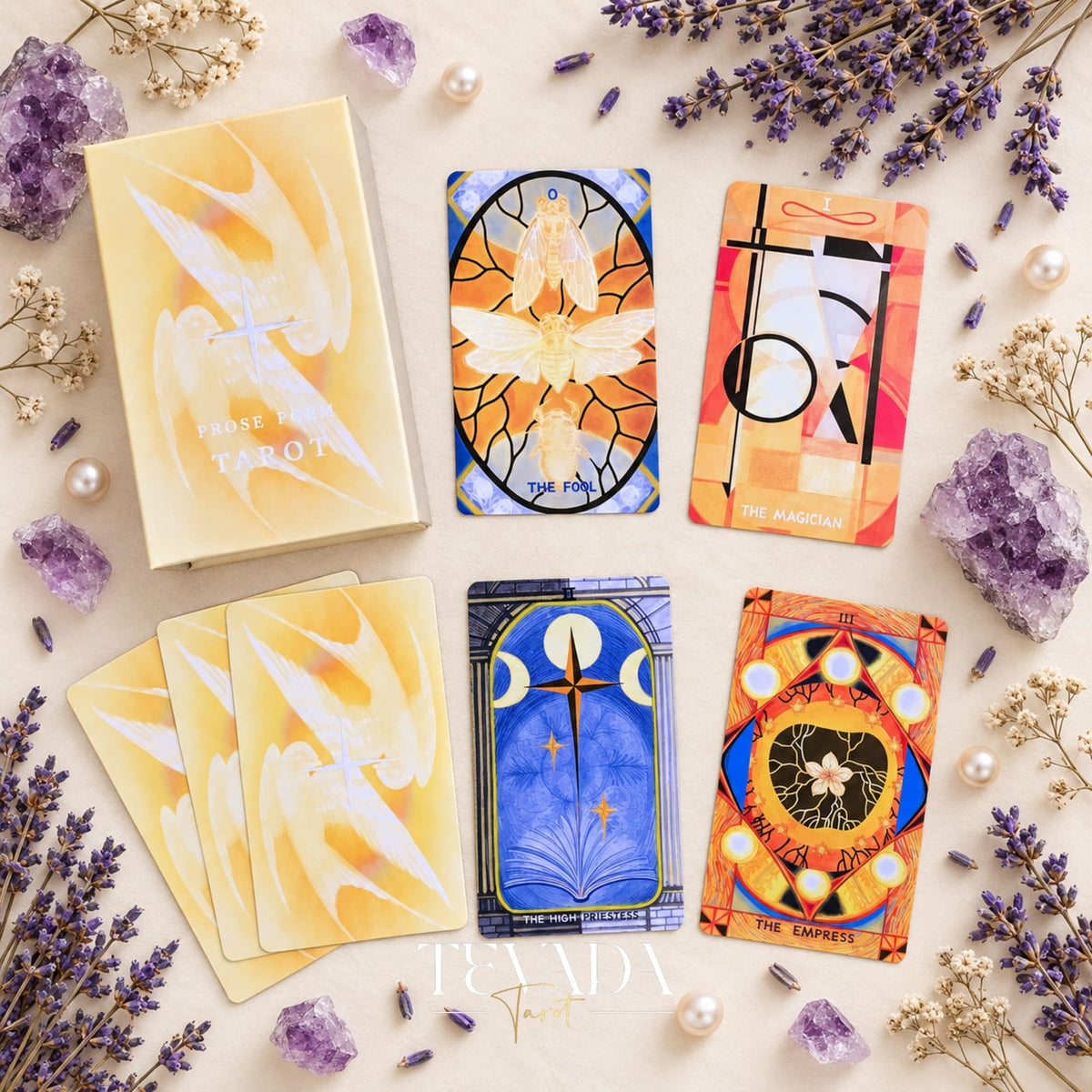Prose Poem Tarot Deluxe warm oil-painted Indie Tarot Deck for poetic daily reflection